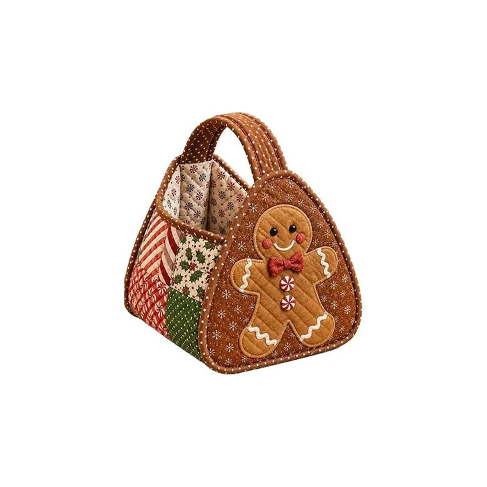 Gingerbread man quilted bag