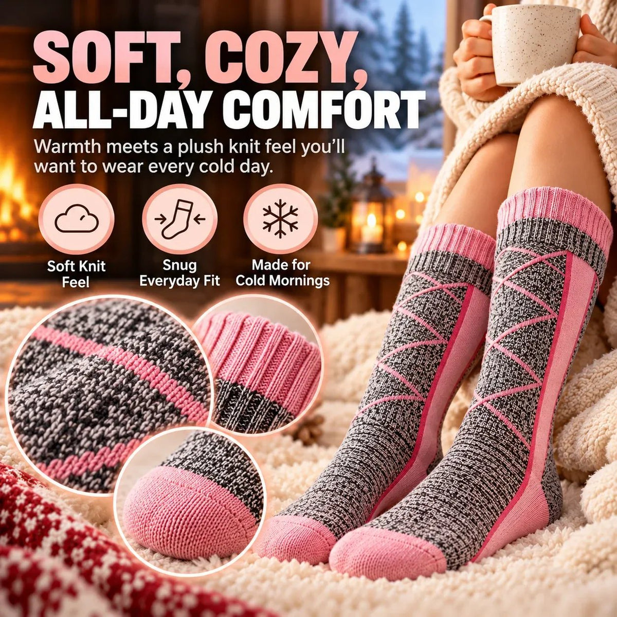 🔥 Rechargeable Heated Socks | 3 Heat Levels with Targeted Sole Warmth & 2 × 2200mAh Batteries ❄️