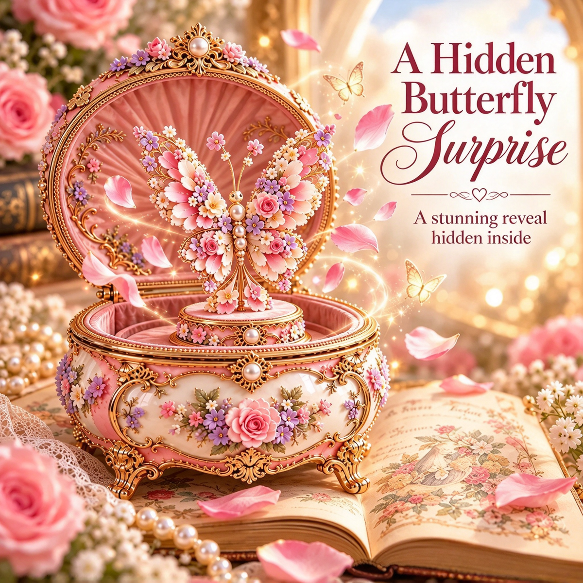 🔥 LAST DAY 49% OFF 🔥 Vintage Floral Keepsake Music Box | Ballerina & Butterfly Surprise 🎁✨