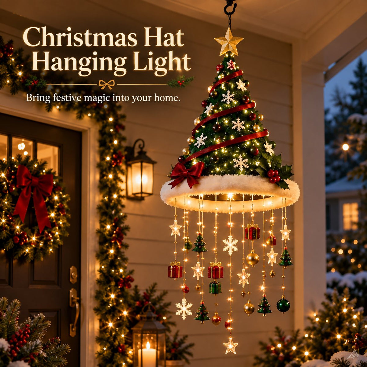 🔥 Last Day 50% OFF 🔥-🎄 Christmas Hat Hanging Light