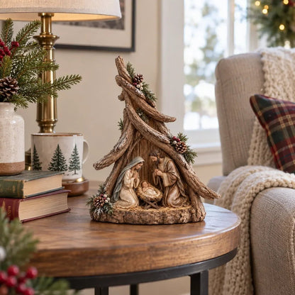 ⏰ LAST DAY 50% OFF - Old-World Lighted Nativity Trees