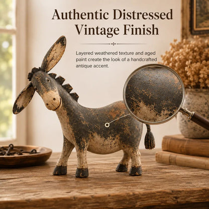 🔥 LIMITED-TIME 50% OFF 🤎 Rustic Donkey Figurine™ – Charming Farmhouse Shelf & Table Decor