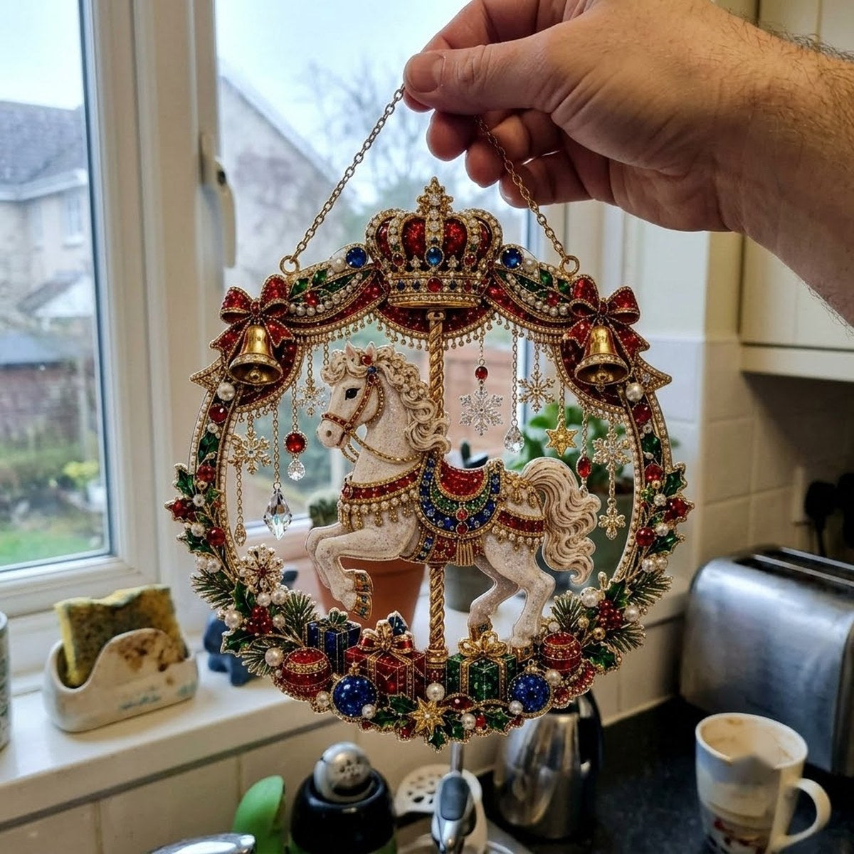 Lifestyle photo – Holiday Classics ornament at home (illustrative)