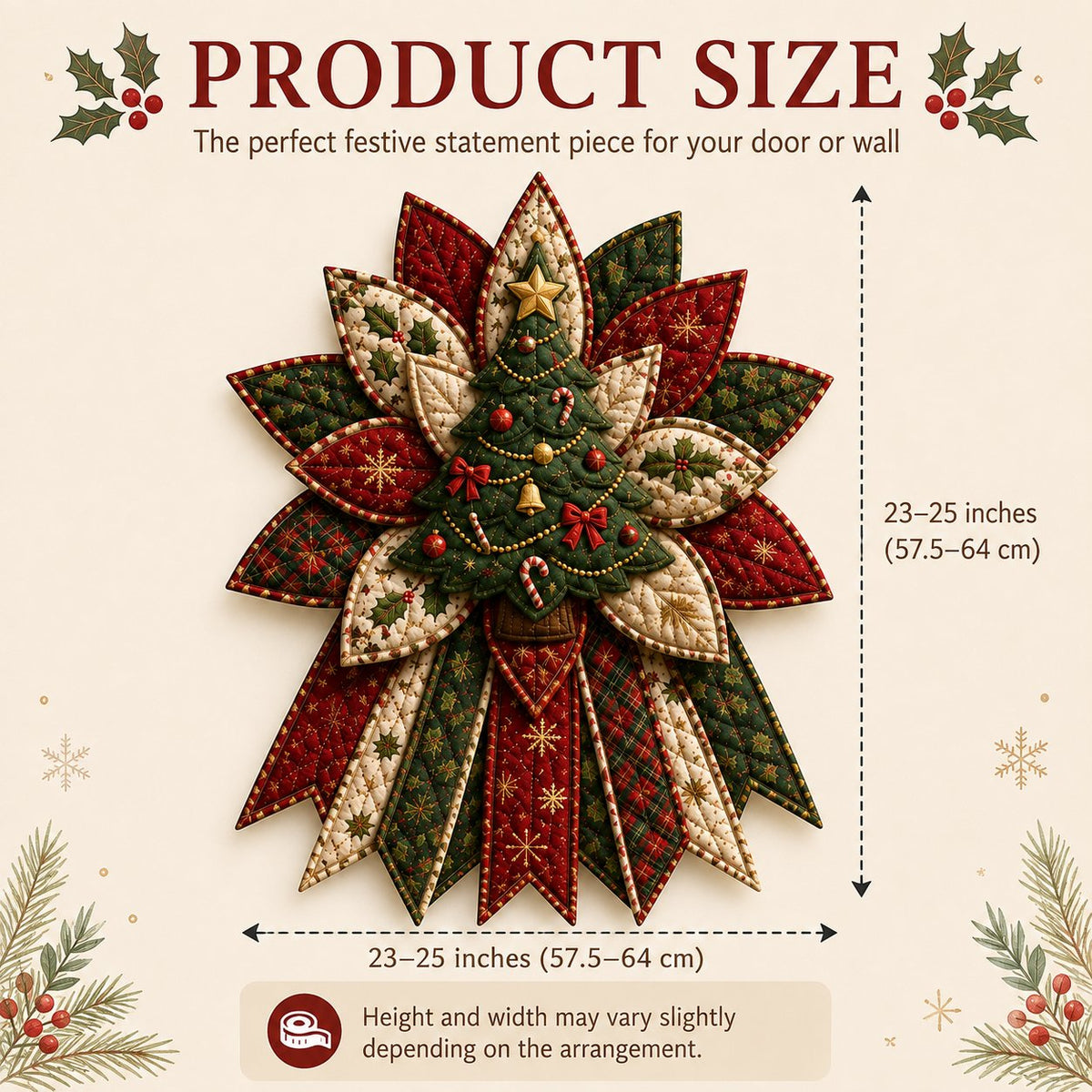 🔥🎄 Christmas Special – 50% OFF 🎁 Festive Quilted Christmas Door Hanging DIY Sewing Kit