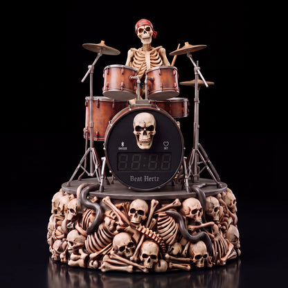 💀 BeatHertz Skeleton Drummer Rock Alarm Clock