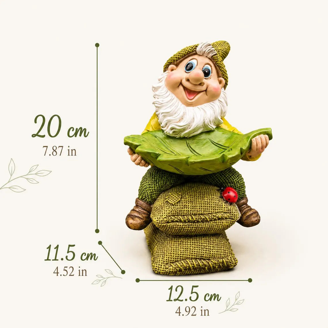 🍃 Birdie Butler Gnome™ — Whimsical Leaf Feeder Garden Statue