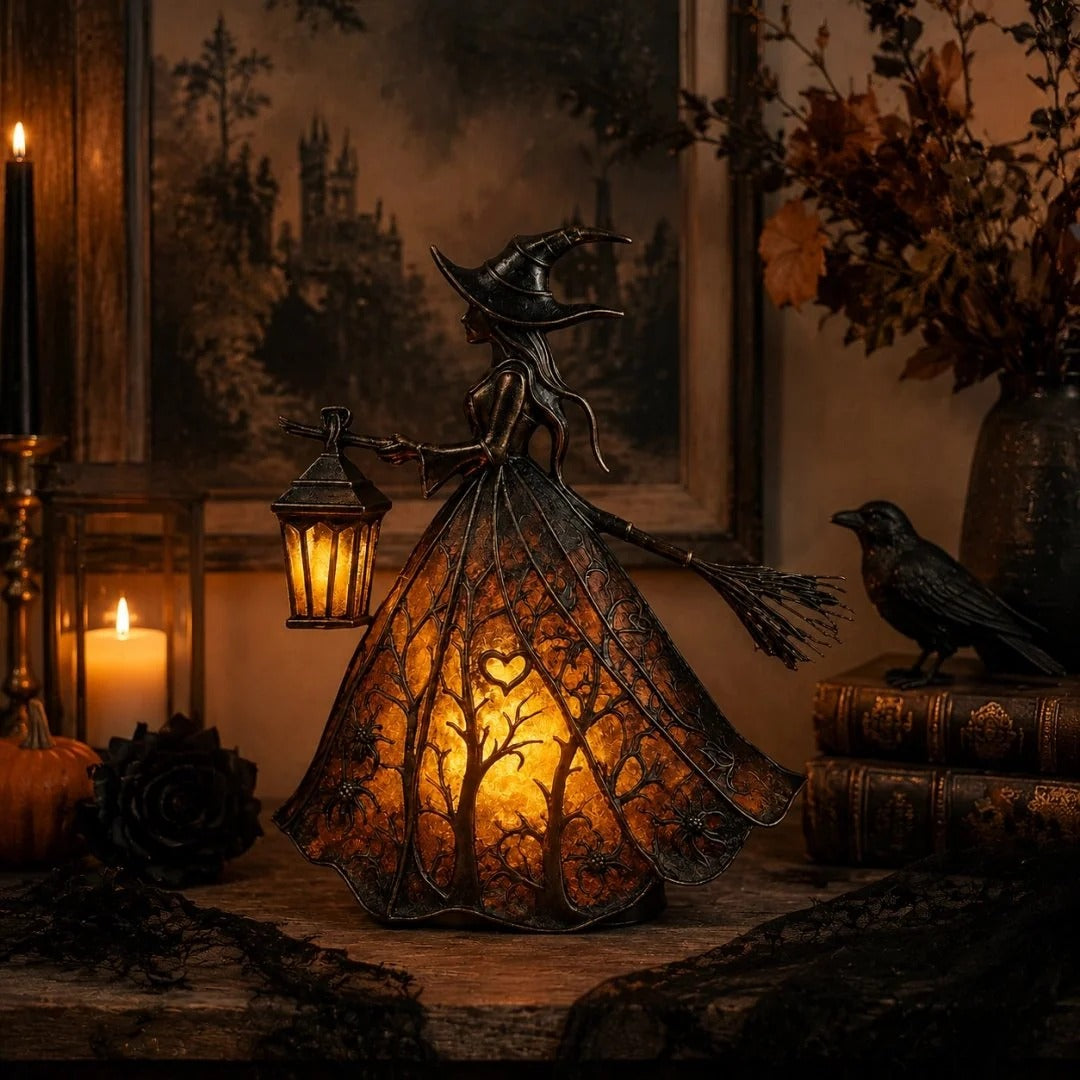 Halloween Witch Lamp gift for witch and gothic decor lovers