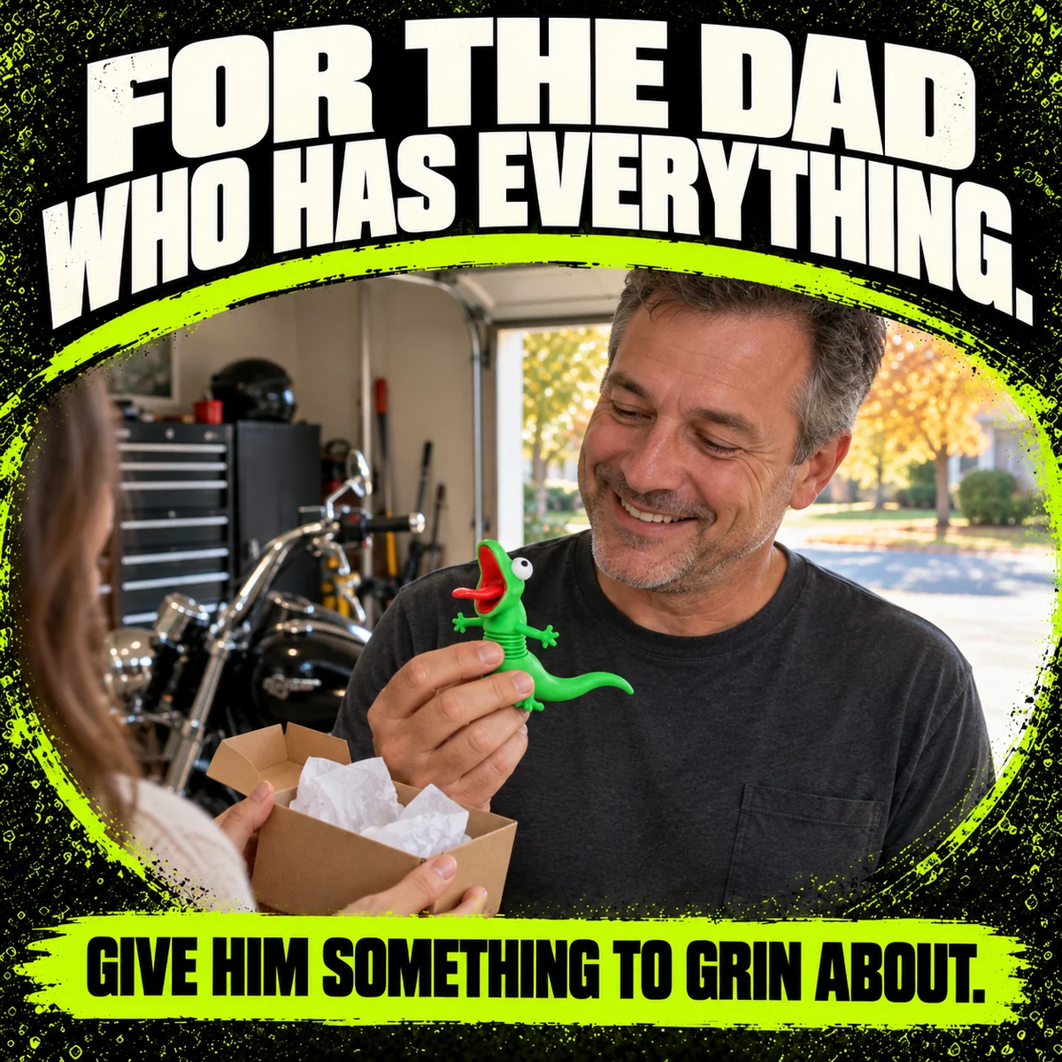 🦎🏍Wobbly Riding Buddy – Car & Motorcycle Decor🦎