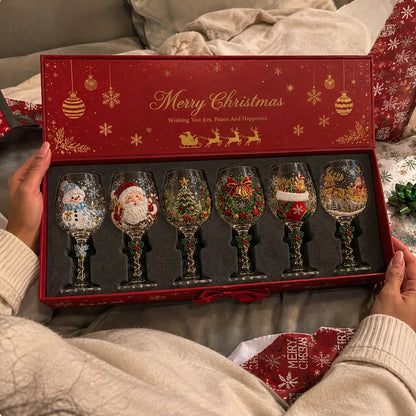 🔥 LAST DAY 50% OFF 🔥🎁 Christmas 3D Wine Glass Collection™ – Gift Box Set with Festive Holiday Designs for Christmas Gatherings & Gifting ✨
