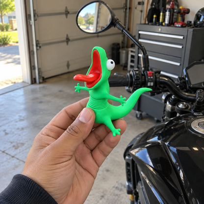 🦎🏍Wobbly Riding Buddy – Car & Motorcycle Decor🦎