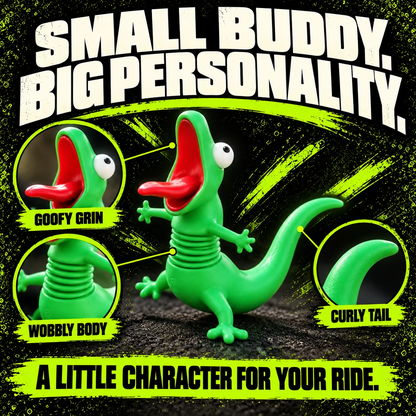 🦎🏍Wobbly Riding Buddy – Car & Motorcycle Decor🦎