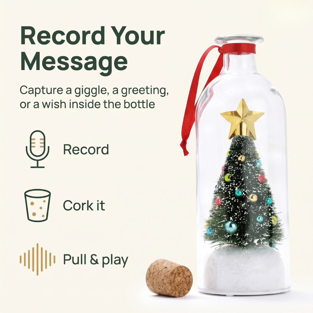Recordable Christmas message bottle gift