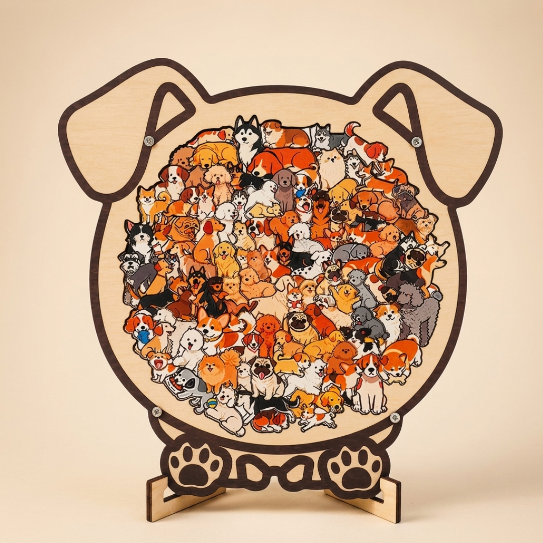 HuddlePaws™ - Puzzle de Madera Antiestrés