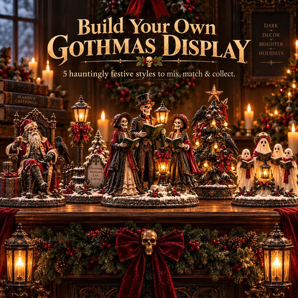 Midnight Carol Gothic Christmas Figurines complete collection