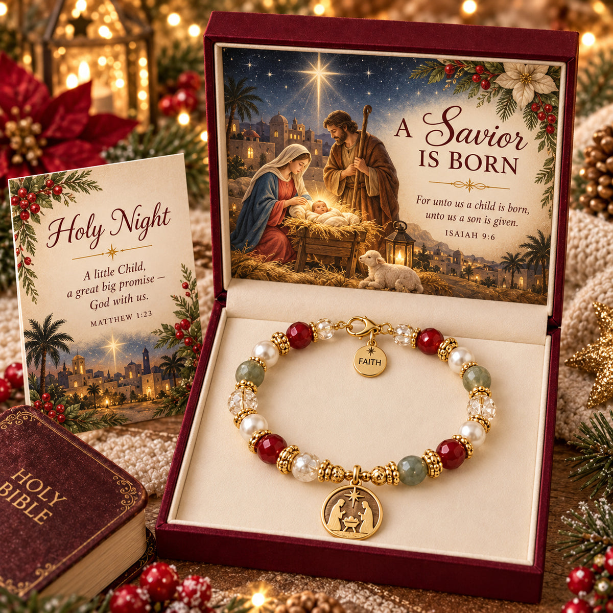 ✨ Faith & Grace Beaded Bracelet Gift Set — A Meaningful Christian Gift 🎁