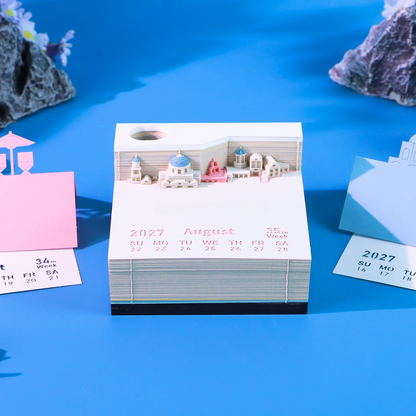 Santorini | 3D Calendar (2027)