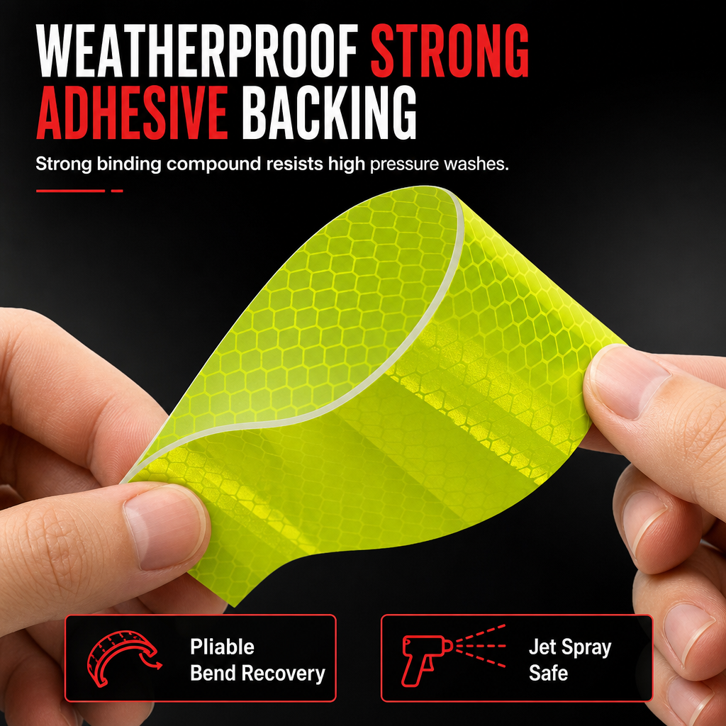 Microprismatic reflective bumper strip structure