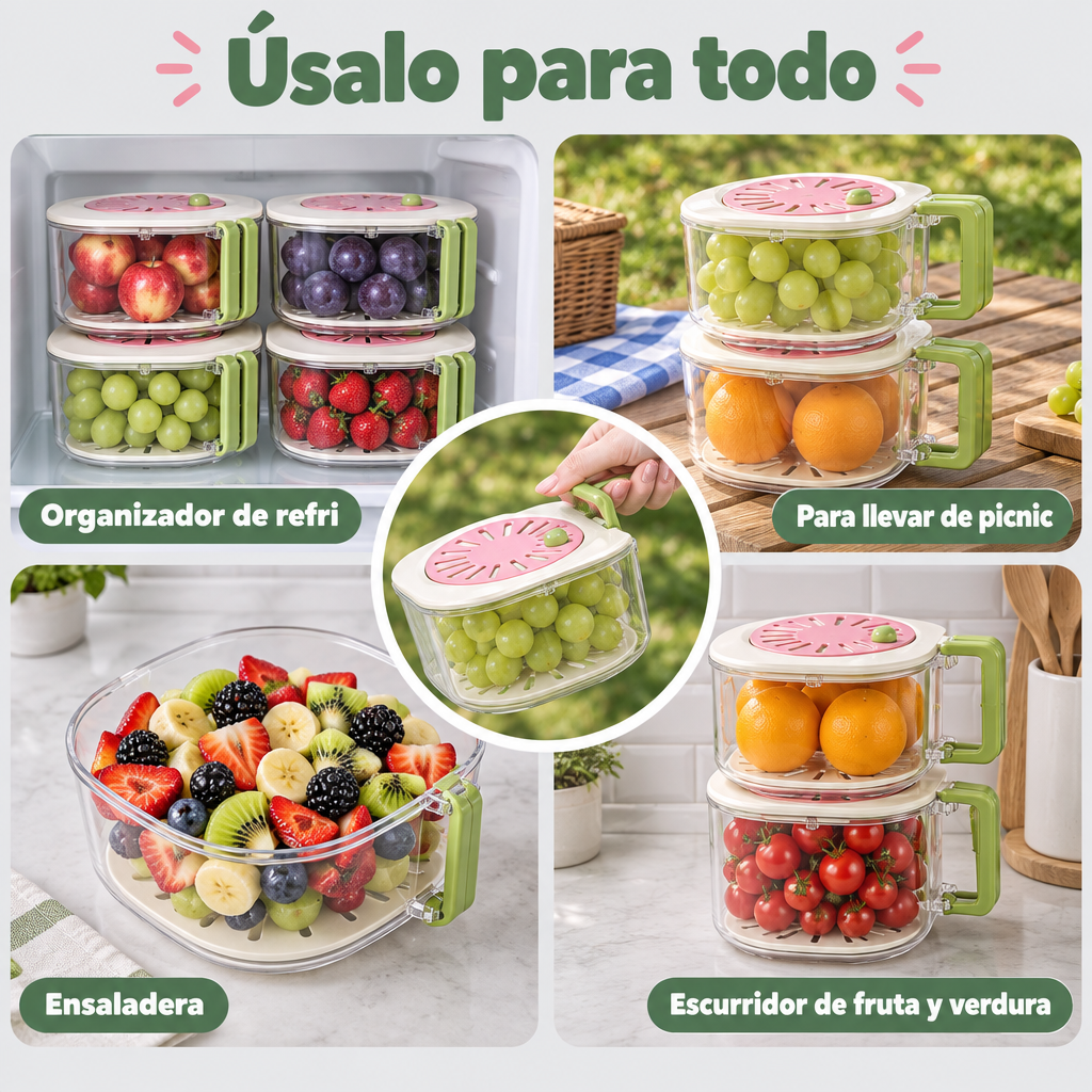FreshPrep™ Wash, Drain & Store Produce Container