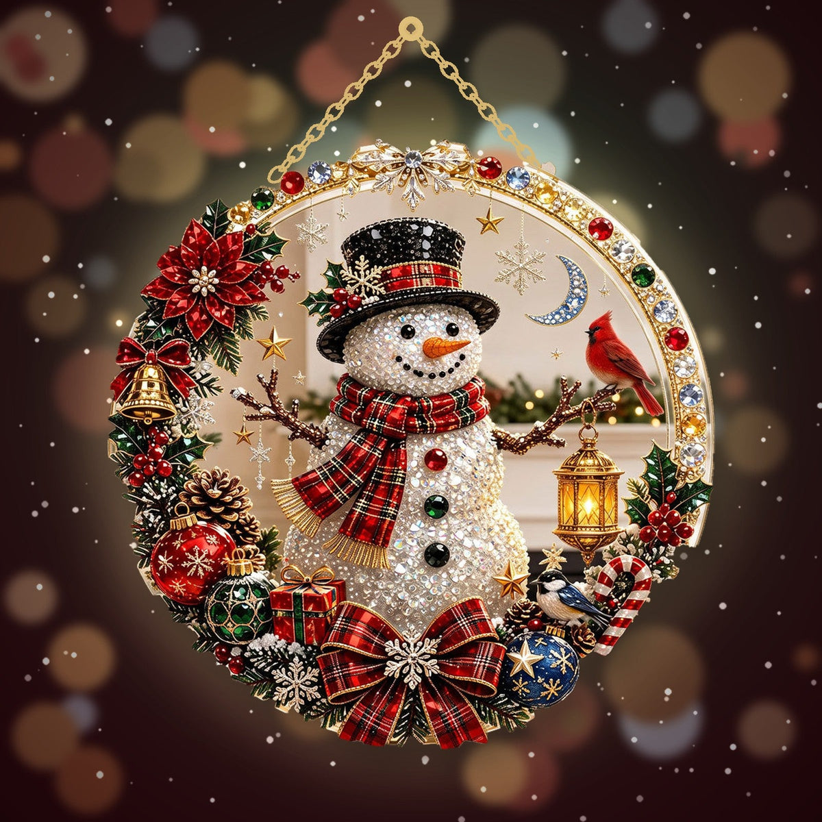 Plaid Scarf Snowman – Holiday Classics ornament