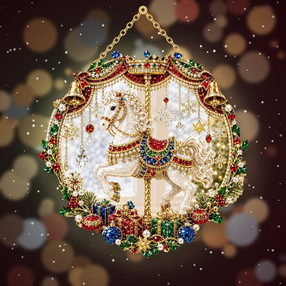 White Wooden Horse – Holiday Classics ornament