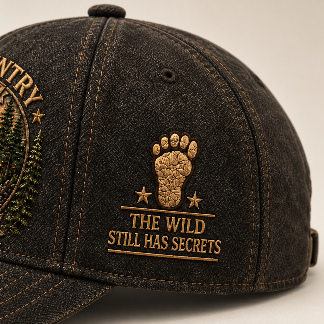 Bigfoot cap embroidery detail